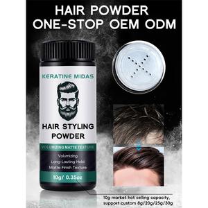 Marque privée OEM Poudre de coiffure pour hommes Produits pour cheveux de barbier Poudre de <span class=keywords><strong>cire</strong></span> Poudre de volume de fibre Tenue forte - Product Image 5