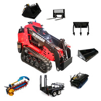 Nouvelle Arrivée 2026 - Chargeuse compacte sur pneus Cougars CG827 1000 kg 25 CV Diesel EPA avec rétrocaveuse Euro 5