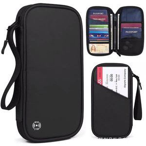 Multifunctional Fashion <strong>Passport</strong> <strong>Bag</strong> Ticket Holder Portable Abroad RFID Anti-Theft Waterproof Brush Certificate <strong>Storage</strong> - Product Image 2
