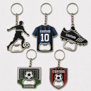Porte-clés personnalisé en gros pour supporters de football, décapsuleur, chaînes, promotion de matchs, support de clés pour regarder le match - Product Image 1