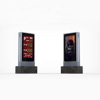 Écran publicitaire numérique pour abri de bus extérieur de 65 pouces avec écran LCD haute luminosité et CMS à distance