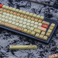 Custom DT002-XDA Profile PBT Keycaps 5-Sided Dye-Sublimation Chinese Style Yellow Personalized Custom Language Mechanical
