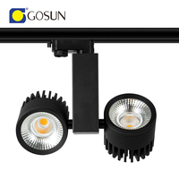 Profilé en aluminium 2700-7000k anti-éblouissement led plafond 40/64/84w projecteurs à double tête
