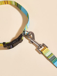 <strong>Dog</strong> Collar and Leash Set Bohemian Print Polyester Pet Lead Matching Collar Adjustable Two Piece Outfit for <strong>Dog</strong> Walking - Product Image 6