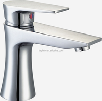 Robinet de salle de bain classique en acier inoxydable 304, finition chromée, moderne, brossé, à poignée unique, à montage sur plan, avec cartouche en céramique