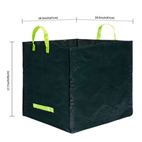 Winslow & Ross Sacs à feuilles pour pelouse 70L Sac poubelle de jardinage PE réutilisable à revêtement étanche avec poignées de transport renforcées