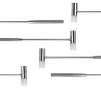 Mini marteau à tête en caoutchouc et acier 165 mm 53 g pour la réparation des maillons de bracelet de montre et les blocs de construction de jouets - Outils de montre à double usage