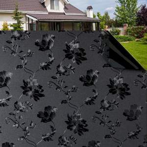 No Glue Black/White PVC <strong>Vinyl</strong> Window Film <strong>Blackout</strong> Window Film - Product Image 2