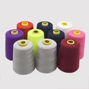 Üretici toptan düşük fiyat 40/2 8000 yds boyalı 100% Polyester dikiş ipliği ev DİKİŞ MAKİNESİ