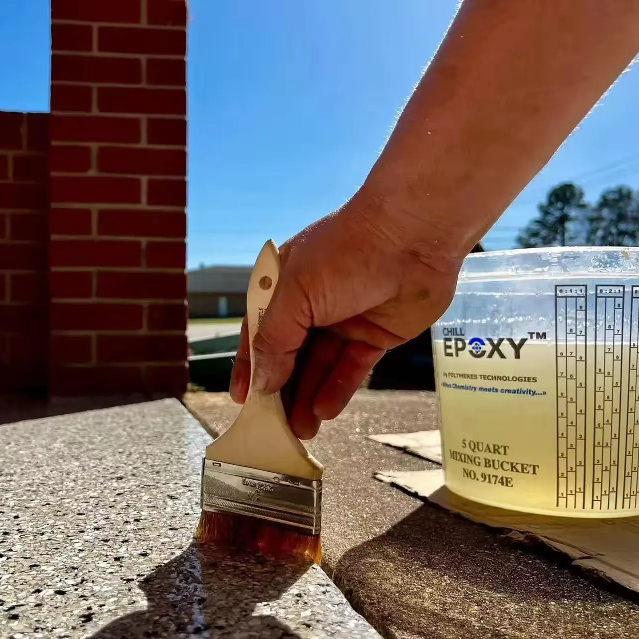 LSY 2:1 100% solide Epoxidholz-Übertragung Garagenboden Epoxysysteme für Außenbereich Zement Beton Keramikfliesen Bodenbeschichtung Farbe
