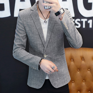 2024 blazer da uomo di colore puro da uomo primavera bel blazer auto-coltivazione tendenza casual semplice slim fit <span class=keywords><strong>blaze</strong></span> - Product Image 3