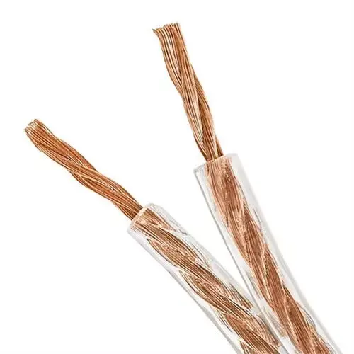 high quality 12AWG CCA copper 2 cores flat twins transparent Speaker cable audio cable