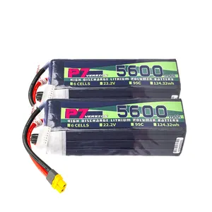 Penjualan terlaris baterai Drone 6S 5600mAh 95C 22.2V baterai UAV dengan XT60/steker XT90-H untuk RC Drone Quadcopter pesawat helikopter