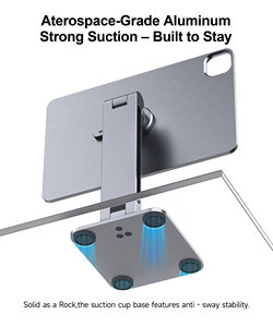 ขาตั้งไอแพด Yicosun <span class=keywords><strong>ขนาด</strong></span> <span class=keywords><strong>11</strong></span> <span class=keywords><strong>นิ้ว</strong></span> (M2) รุ่น B9-1 ปรับหมุนได้ 360 องศา รองรับการชาร์จไร้สาย วัสดุอลูมิเนียมอัลลอยด์ พร้อมแม่เหล็กสำหรับวางบนโต๊ะ - Product Image 2