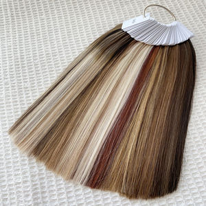 Estensioni personalizzate all'ingrosso dei capelli umani vietnamiti russi della fabbrica con i campioni dell'anello di colore e l'etichetta di Logo - Product Image 4