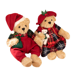 Wholesale Cute Couple Christmas Teddy Bear <b>Plush</b> <b>Toy</b> with PP Cotton Filling Washed Finish Super Soft Fabric-Stress Relief Gift - Product Image 4