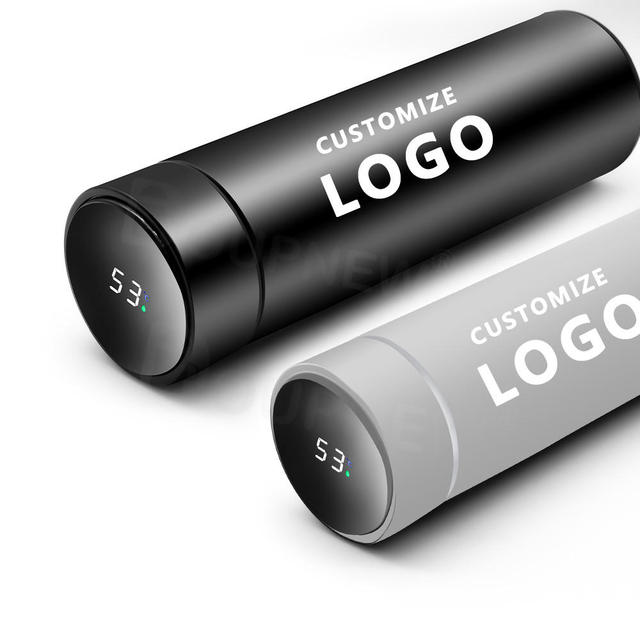 Double Wall Vacuum Flask Stainless Steel Digital Led Temperature Display Thermos Smart Water Bottle With Reminder to Drink Water