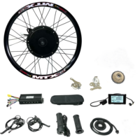 Kit de conversion de vélo électrique à roue arrière avec moteur sans engrenage sans balais 1500W 2000W 3000W, écran LCD, batterie au lithium pour vélos électriques de 20 à 29 pouces