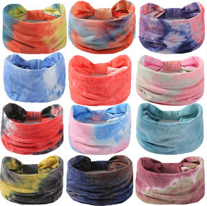 عصابة شعر نسائية بوهو كبيرة ، عصابة عمامة ، رياضة يوجا ، ملتوية ، ربطة رأس صبغ واسعة ، ربطة رأس للنساء - Product Image 2