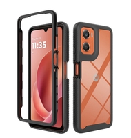 Coque de téléphone en acrylique transparente triple protection antichoc avec cadre en caoutchouc pour Moto G06 G86 G56 G35 G55 G14 G54 G84 Hyper Bumper Cover Case