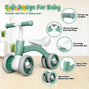 Porteur d'Équilibre pour Bébé <span class=keywords><strong>10</strong></span>-24 <span class=keywords><strong>Mois</strong></span>, Jouet à Pousser pour Tout-Petit avec Éclairage Coloré, Siège Réglable, Style Voiture - Product Image 4
