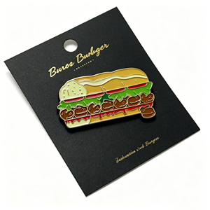 Fabricación de Lindos Pins Magnéticos de Esmalte Suave con Diseño de Sándwich Divertido para Amantes de la Comida, con Logotipo Personalizado - Product Image 2