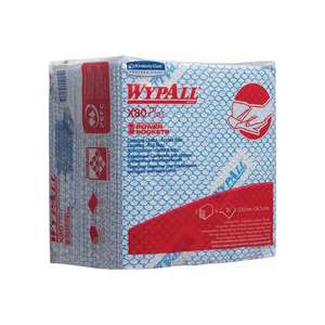 Lingette KIMBERLY-CLARK WYPALL X80 19164 L350xW340approx. mm jaune 1 pli, plié en quart - Product Image 1