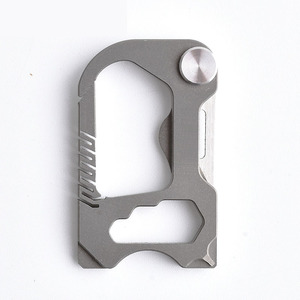 LFEDC Attività all'Aperto Regalo per Padre Fidanzato Uomo Moschettone Multifunzione in Lega di Titanio con Coltello - Product Image 3