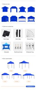 Para Fiestas, Carpa Blanca Portátil 3x3 Totalmente Personalizable, Toldos Plegables de Tipo Recto 20 <span class=keywords><strong>X</strong></span> 10, 4 <span class=keywords><strong>X</strong></span> 3 - Product Image 5