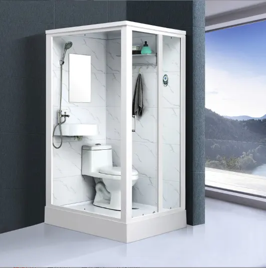 하나의 휴대용 조립식 위생 모바일 화장실 샤워 룸 모듈 형 욕실 포드