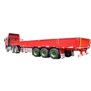 CIMC HUAJUN, двойной набор инструментов, тяжелый грузовой полуприцеп с боковой стенкой, 70 тонн, с 20-летним опытом экспорта в 60 стран
