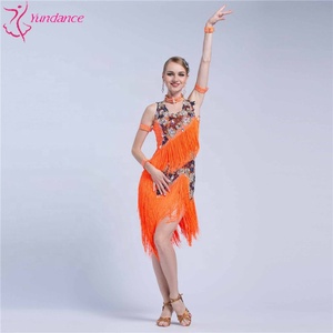 L-16528 Professionnel De <span class=keywords><strong>Danse</strong></span> Latine Robe Taille Personnalisée Concurrence Performance Porter Sexy Robe de <span class=keywords><strong>Danse</strong></span> Latine Pour Femmes - Product Image 4