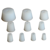 Bouchon d'étanchéité en Silicone résistant aux hautes températures 8mm 6mm bouchon à trou ouvert pour Tube à essai acide alcalin caoutchouc résistant à la Corrosion