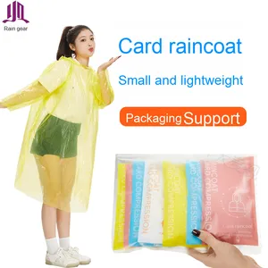 Impermeabile monouso per adulti a compressione portatile PE singola persona <span class=keywords><strong>pioggia</strong></span> per lo stile Tour all'aperto di viaggio ispessito - Product Image 2