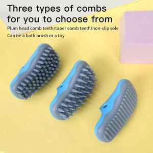 2025 nouveau gros brosse de bain pour animaux de compagnie Tpr trou chaussures brosse de bain chat toilettage Massage brosse de bain pour chats chiens - Product Image 2