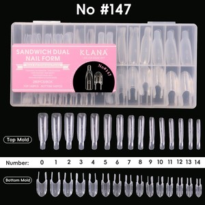 KLANA Molde de Uñas de Doble Corte en U, Sin Necesidad de Habilidades, Compatible con Poly Gel y Builder Gel, Gel UV Removible, Doble Forma - Product Image 5
