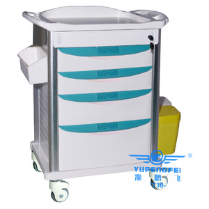 Yu Pengfei ABS Medicine Delivery Cart 750x475x930mm <b>6</b> <b>Drawers</b> With Guardrail Hospital Trolley - Product Image 3