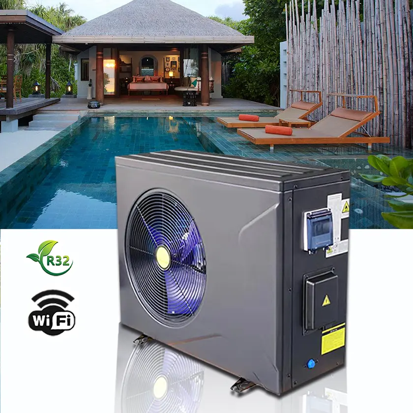 Europa padrão de poupança de energia de alta eficiência R32 refrigerante aquecedores de piscina bomba de calor piscina
