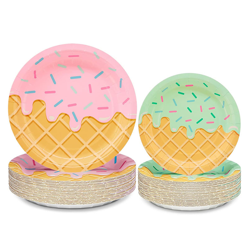 High Quality Fully Eco-Friendly 100% Biodegradable Disposable Paper Tray Full-Color Printing Multi-Size Shape Paper Plates Bowls