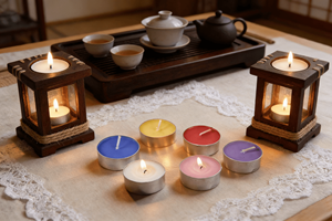Multi Color Tea Lights in Various Sizes Containers for Decorative Lighting Tea Soy Wax <strong>Candles</strong> - Product Image 2