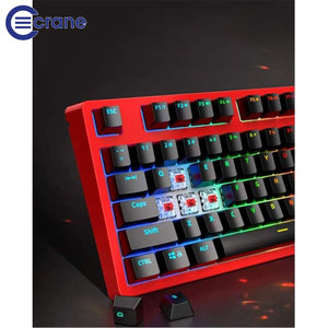 Clavier de jeu rétroéclairé RVB avec interrupteurs linéaires rouges, clavier filaire USB anti-ghosting pour PC - Product Image 6