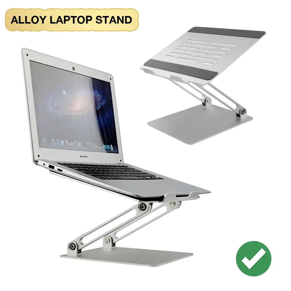 Suporte de mesa portátil dobrável para laptop, suporte ajustável para laptop