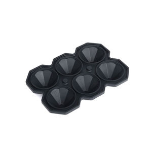 Moldes de silicona reutilizables para 6 cubos de hielo grandes con forma de diamante y tapa - Product Image 4