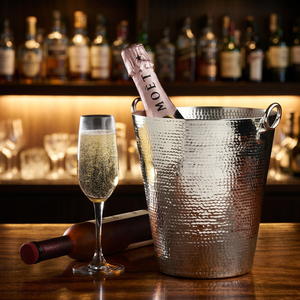 Seau à vin décoratif en métal - Portable et étanche pour les fêtes - Product Image 3