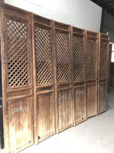 Cinese Antico In Legno Intagliato Schermo Decorazione Partizione Schermo A Parete - Product Image 6