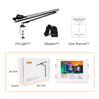 Lampe de bureau intelligente à double tête, lampe à clip pour écran d'ordinateur, lampe de table pour la maison, le bureau, la lecture, l'étude, l'éclairage pour l'e-sport, couleurs réglables