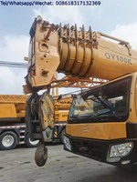 Grúa hidráulica usada de alta calidad QY100K-II de 100 toneladas con cilindro hidráulico MOOG, altura de elevación de 99 m - Modelo 2016