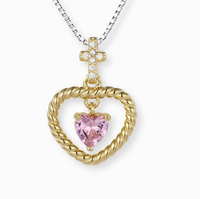 Collier Pendentif Tendance QX OEM en Argent Sterling 925 et Zircon, Plaqué Or Rose/Or, Fabricant de Bijoux Fins pour Mariage et Cérémonie