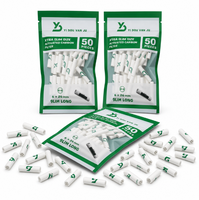 Embouts filtrants en céramique au charbon actif 6 mm, fins et longs, avec noyau en charbon de coco, filtres jetables pour le tabac à rouler