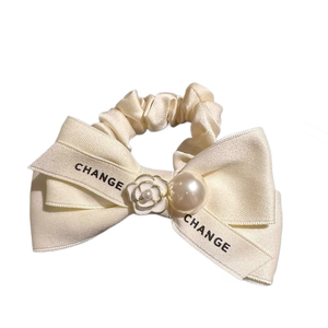 Premium Feel Elegant Black and White Bowknot Hair Tie Simple Niche Design Women's Hair Ties Fashionable Headwear Wholesale - Product Image 6